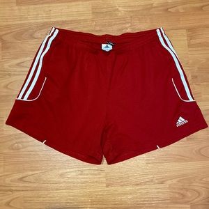 Red Adidas shorts